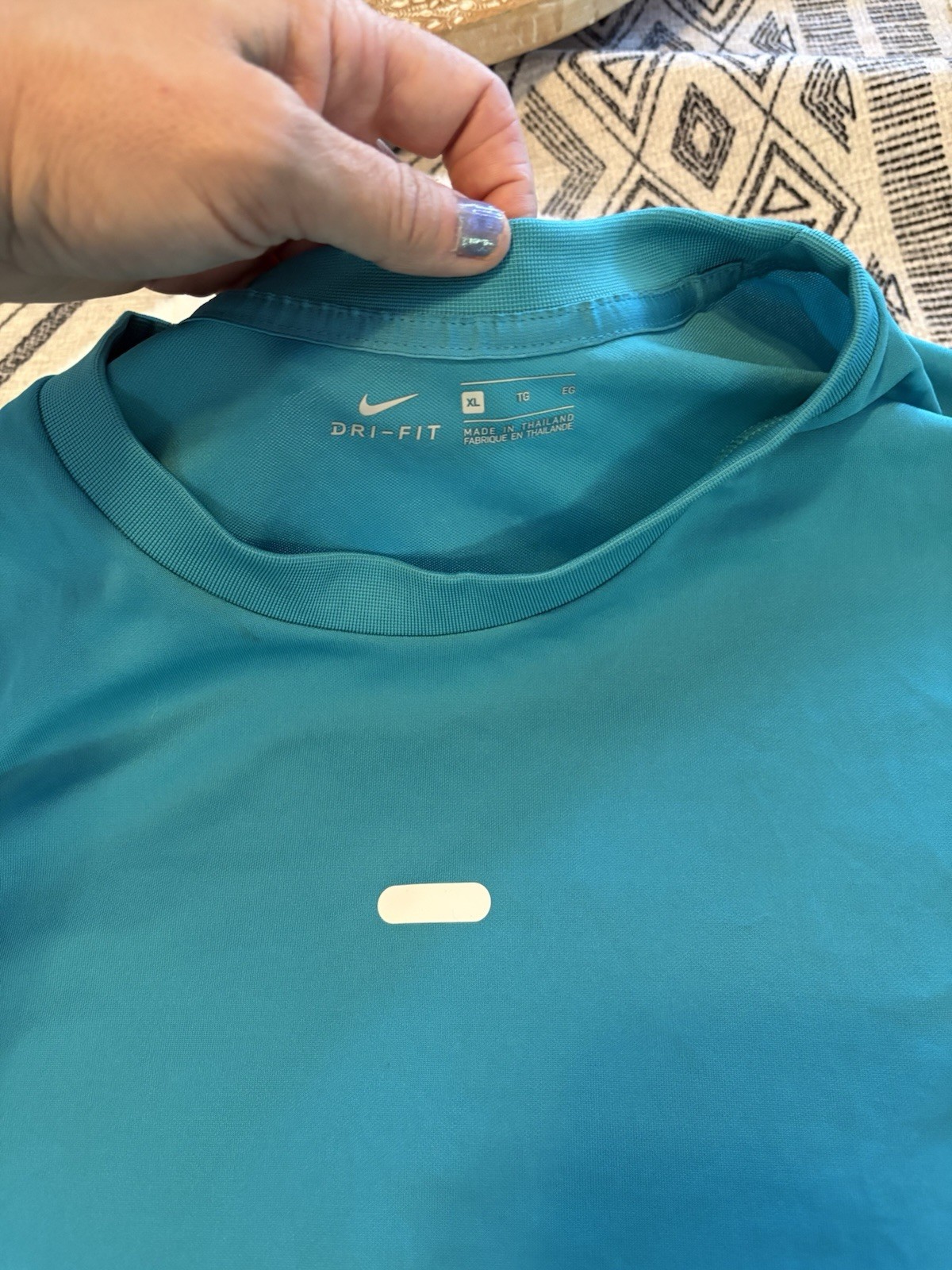 NIKE Strike Mens Dri-Fit Soccer Jersey T Shirt Top Aqua Blue Men’s Size XL Top gallery