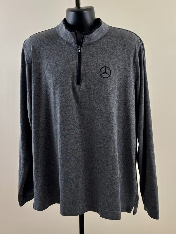 FOOTJOY GOLF Mens XL Gray Heather 1/4 Zip Midlayer Mercedes Long Sleeve Pullover gallery