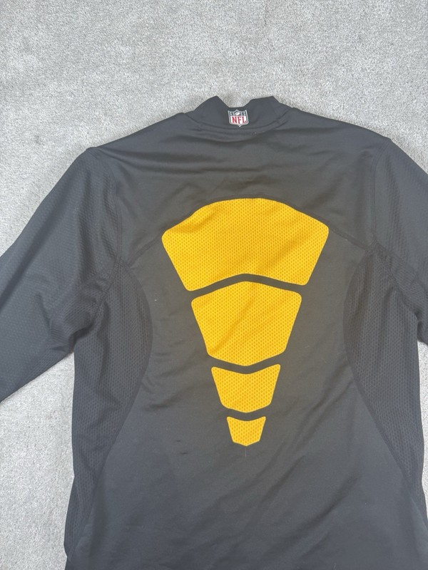 Nike Pittsburgh Steelers Shirt Men's Size S Black On Field Long Sleeve 2-Sided gallery
