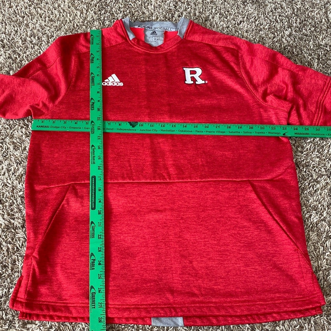 ADIDAS BASEBALL Long Sleeve Red Gray Athletic Top Men Large gallery