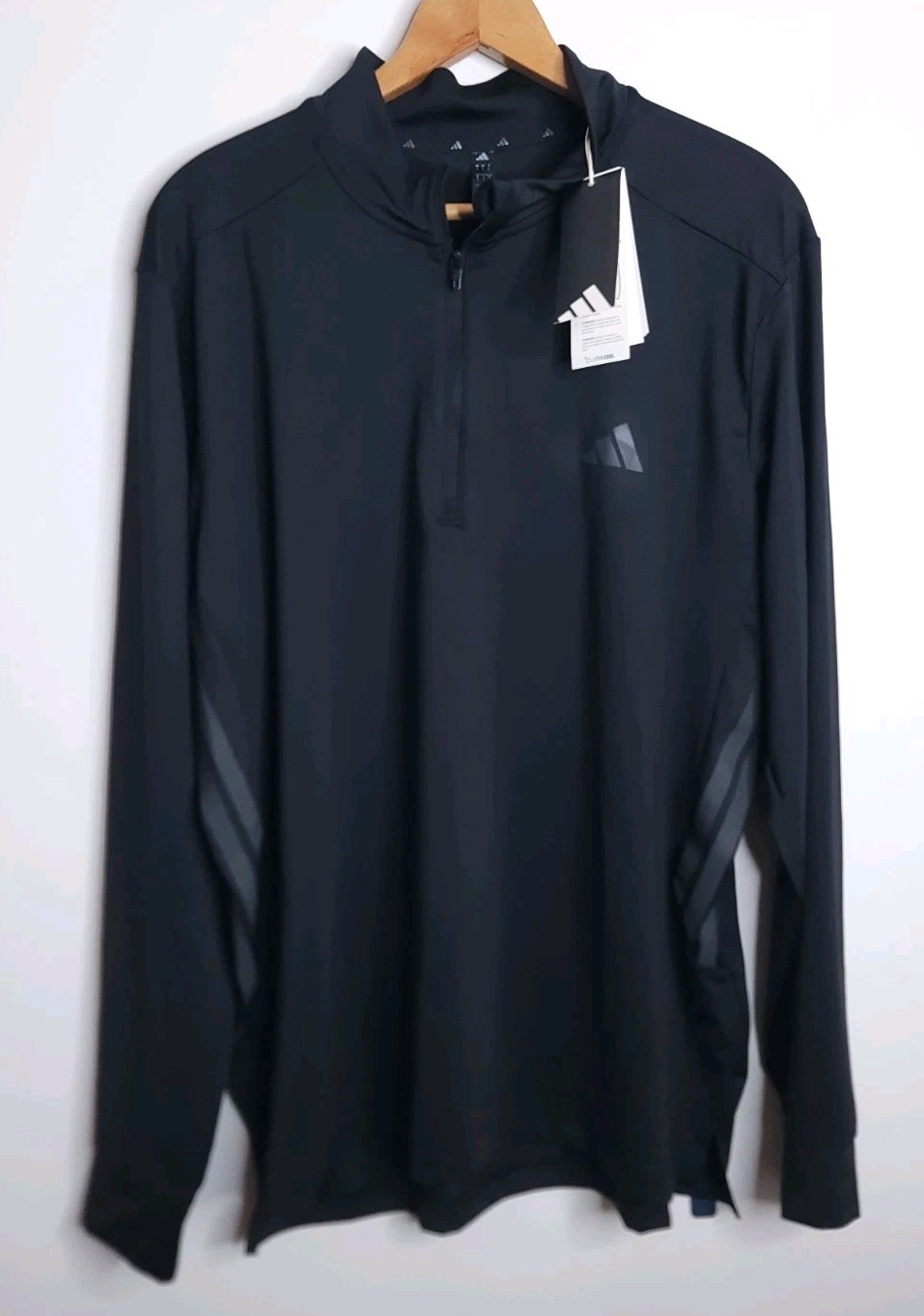 NWT Adidas Tech Essentials Workout Quarter Zip Pullover LS Shirt Top Mens Medium gallery