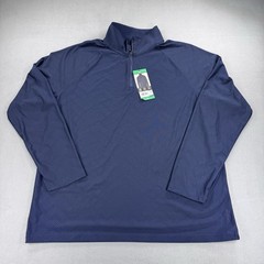 NWT Gerry Active Quarter Zip Men’s Long Sleeve Golf Shirt, Blue, XL. Preppy Golf