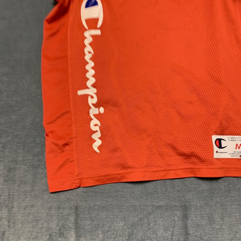 VTG Champion Basketball Jersey Mens Medium Orange Spellout Logo Mesh gallery