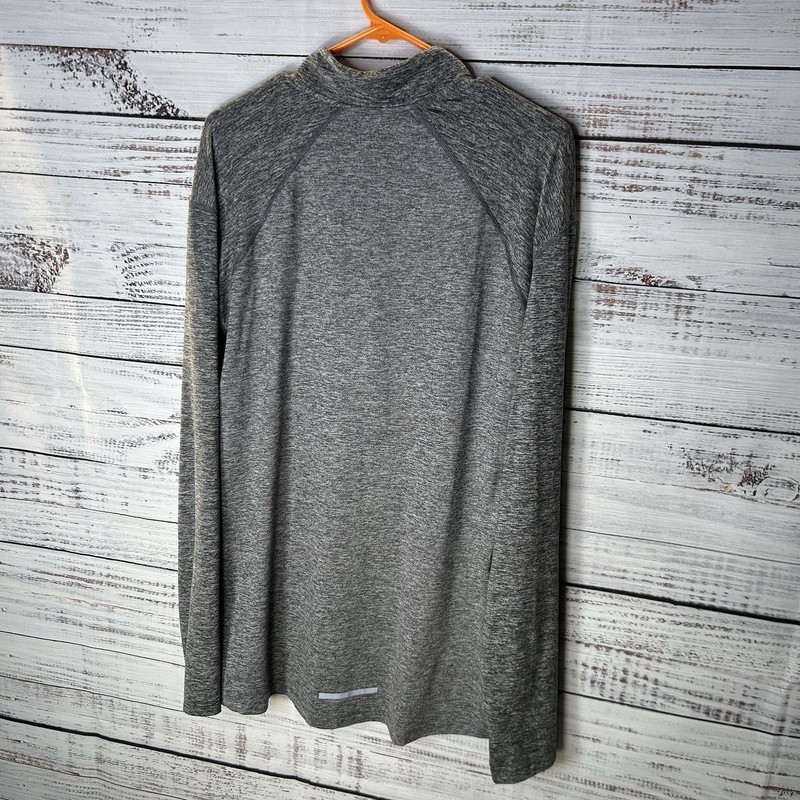 Nike Dri-Fit Element 1/4 Zip Pullover Running Top AQ7903-021 Heather Gray Large gallery