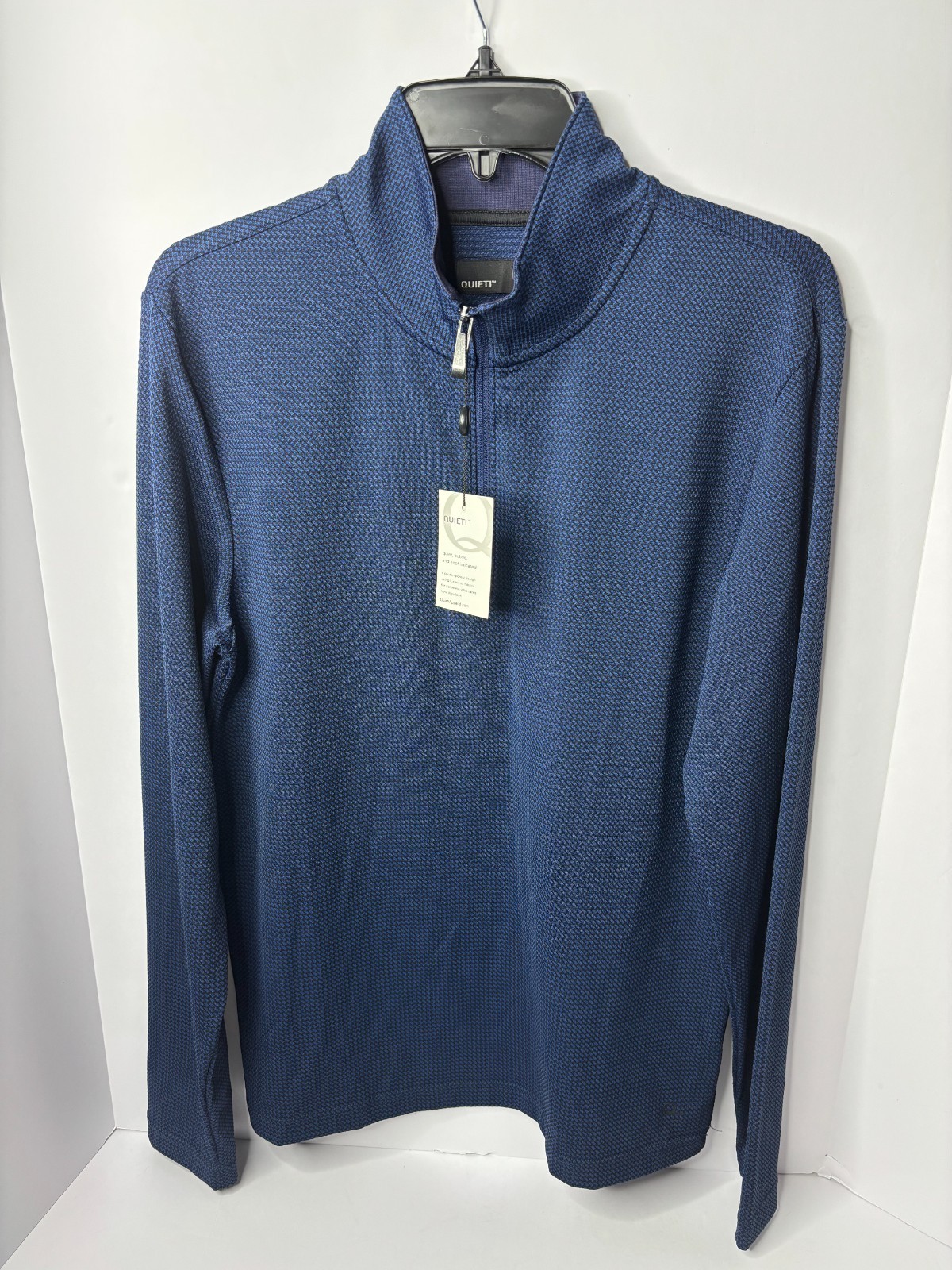 Quieti Long Sleeve Navy 1/4 Zip Up Size Small New gallery