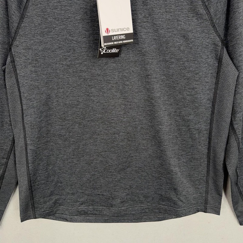 Sunice Pullover Mens Small Charcoal Tobey Lightweight Coollite Golf Layering NWT gallery