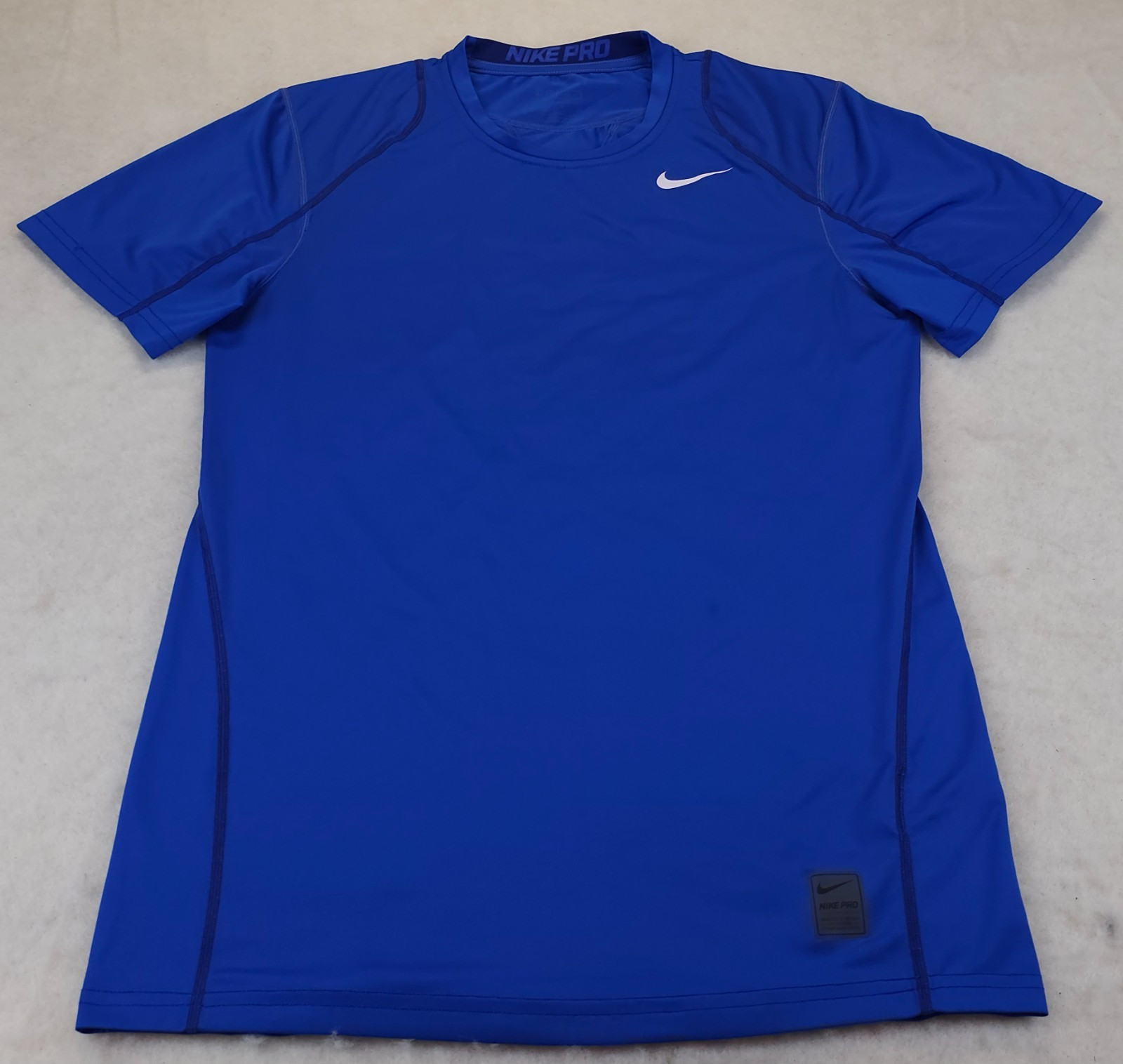Nike Pro Dri Fit Fitted Shirt Men's Size Small Crewneck Royal Blue 703104-480 gallery