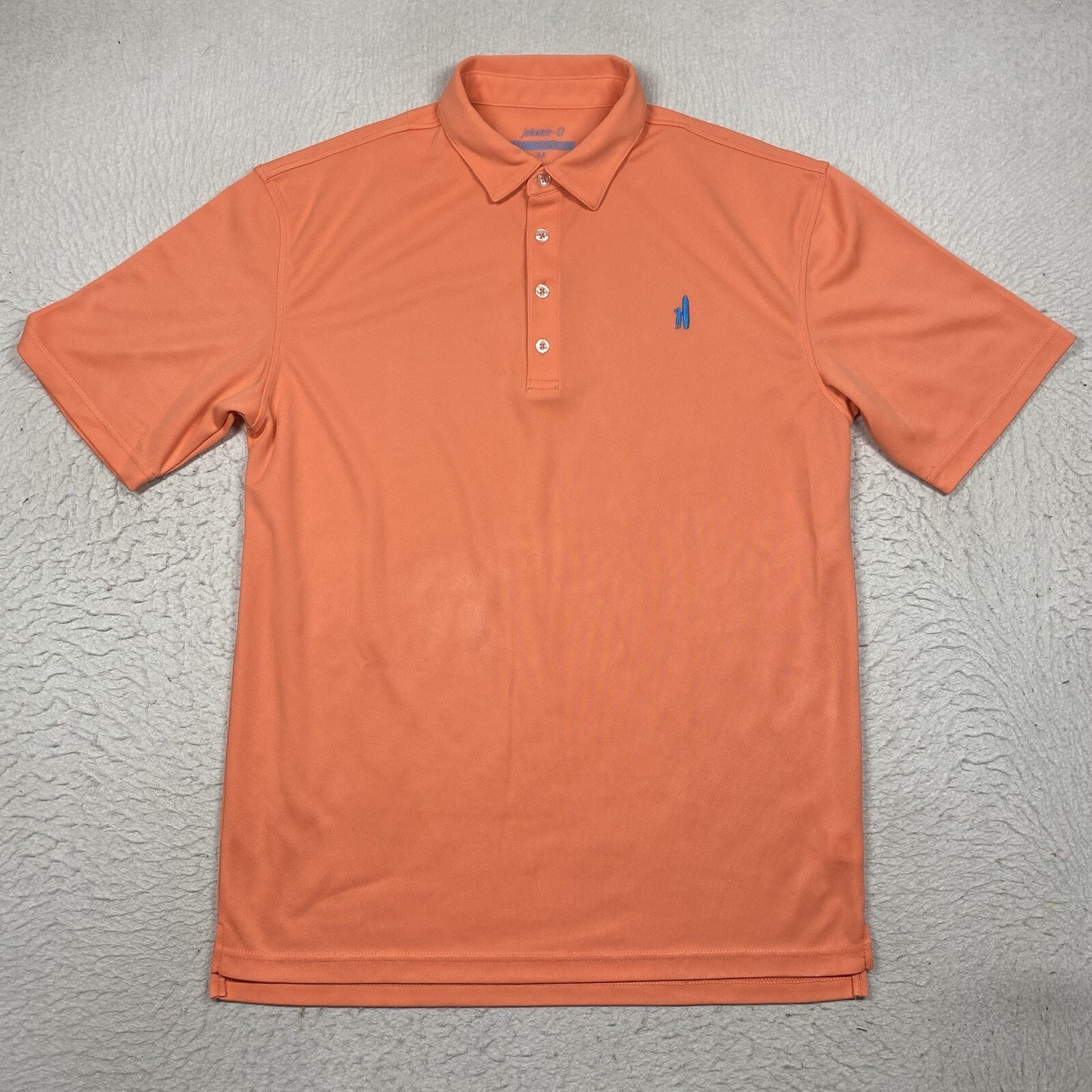 Johnnie-O Polo Shirt Prep Performance Mens Medium Orange Short Sleeve gallery