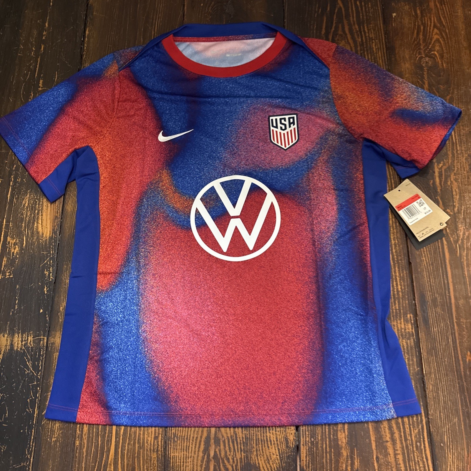 Nike USMNT Academy Pro Pre-Match Short Sleeve Team USA FJ2734-101 Size Large gallery
