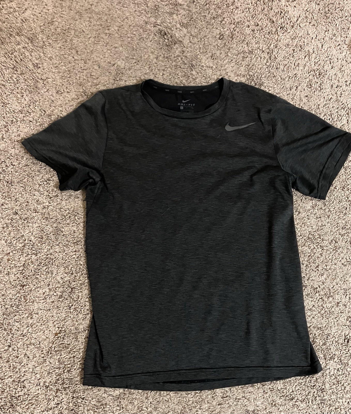 Nike Dri-FIT Men's Black Crew Neck Short Sleeve T-Shirt Athletic Fit S gallery