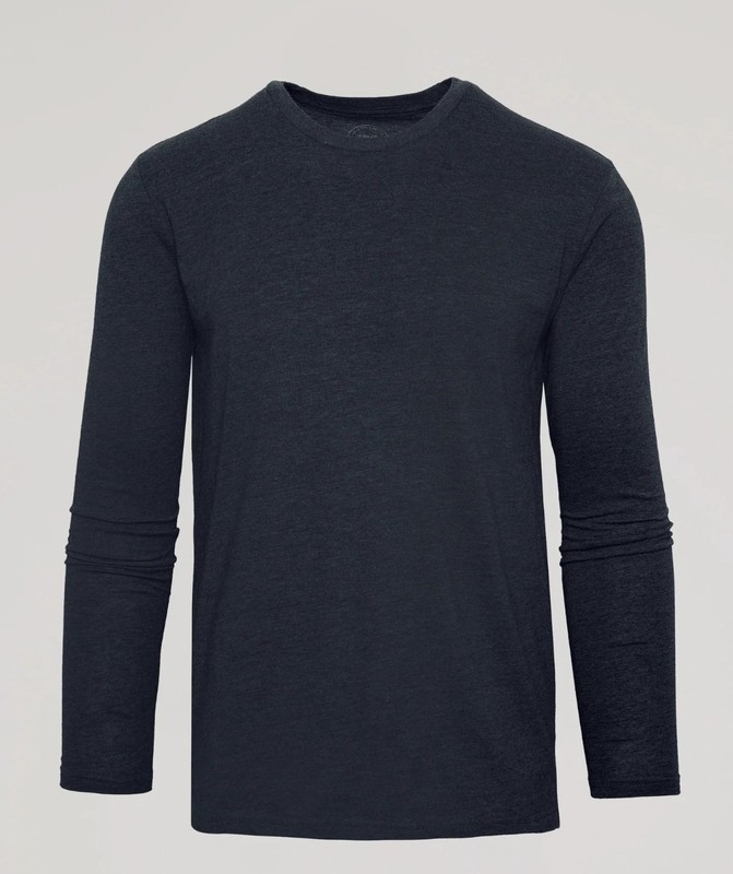 3x True Classic Long Sleeve Crew Lot Of 3 - Charcoal Heather Gray Sz L Classic gallery