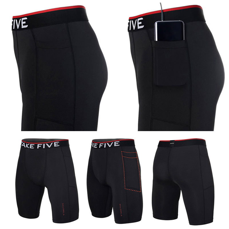Take Five Mens Smart Pocket Skin Tight Compression Layer Pants Leggings NP 543 gallery