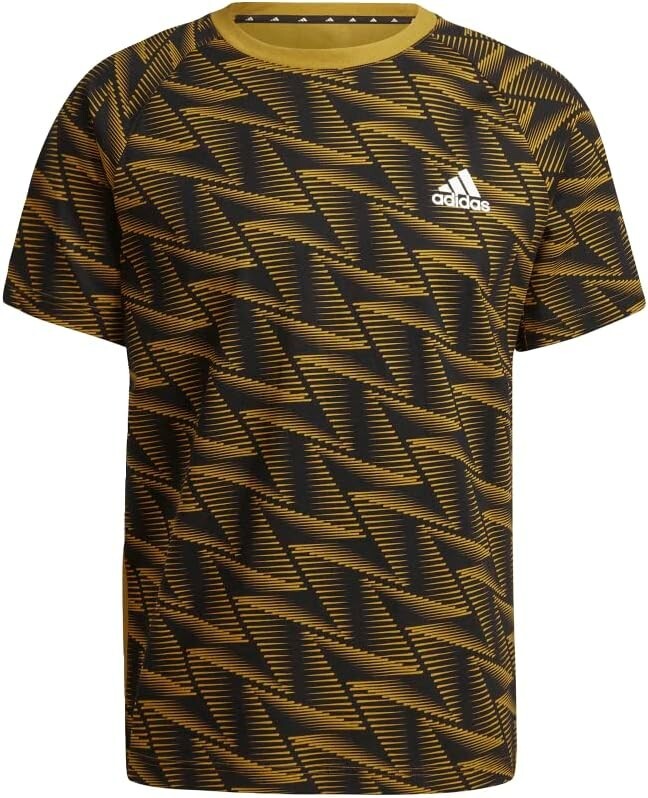 Adidas Men's Size Small Designed for Gameday Travel Crewneck Tee Olive/Black NWT gallery
