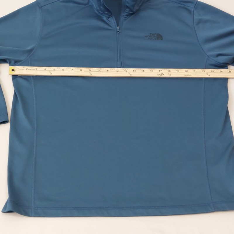 The North Face Tech Glacier Pullover Mens XL Steel Blue 1/4 Zip Fleece Hiking gallery