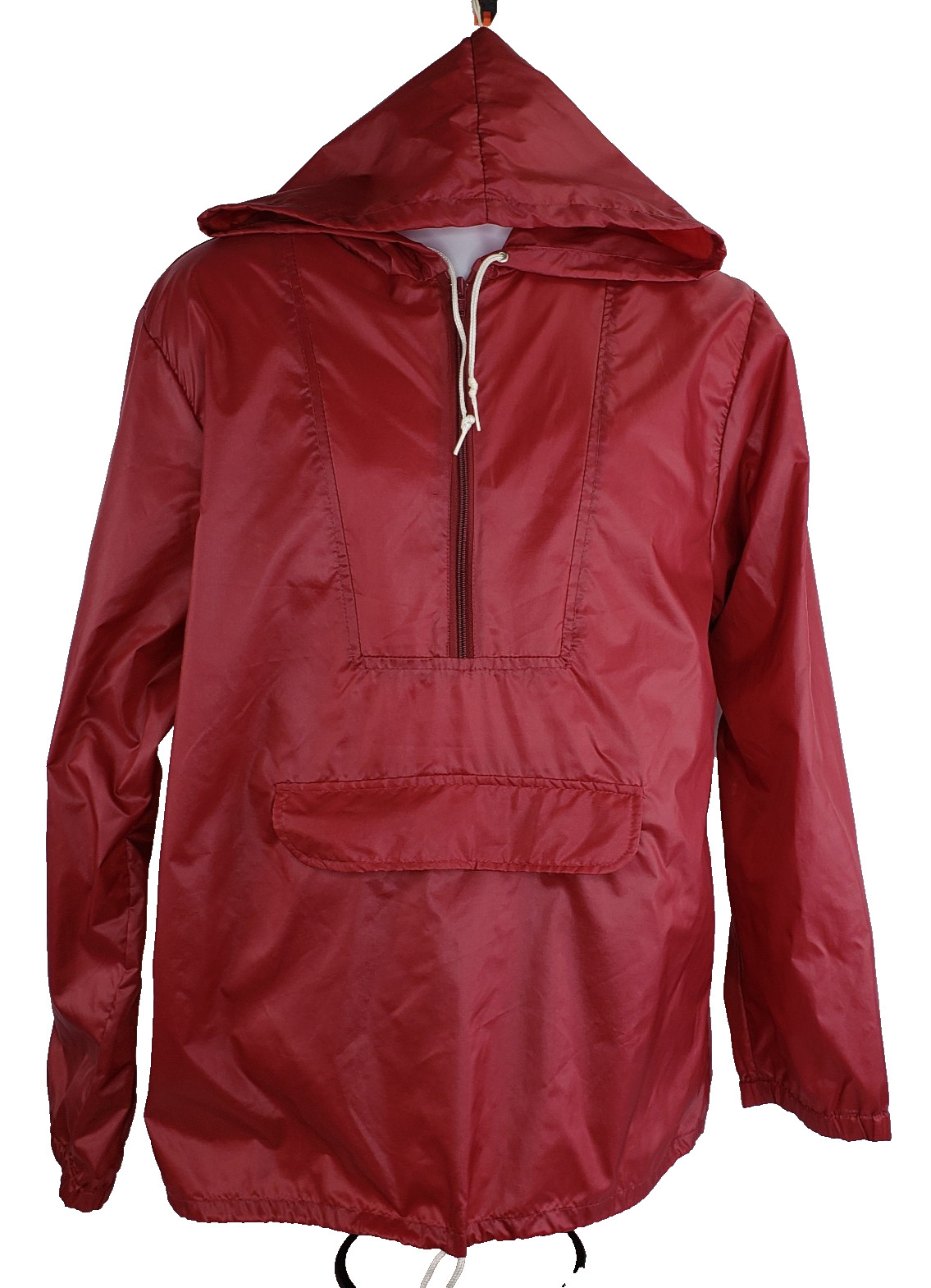 Vintage Andhurst Nylon Anorak Windbreaker, Men's L, Stowable, Burgundy, EUC gallery