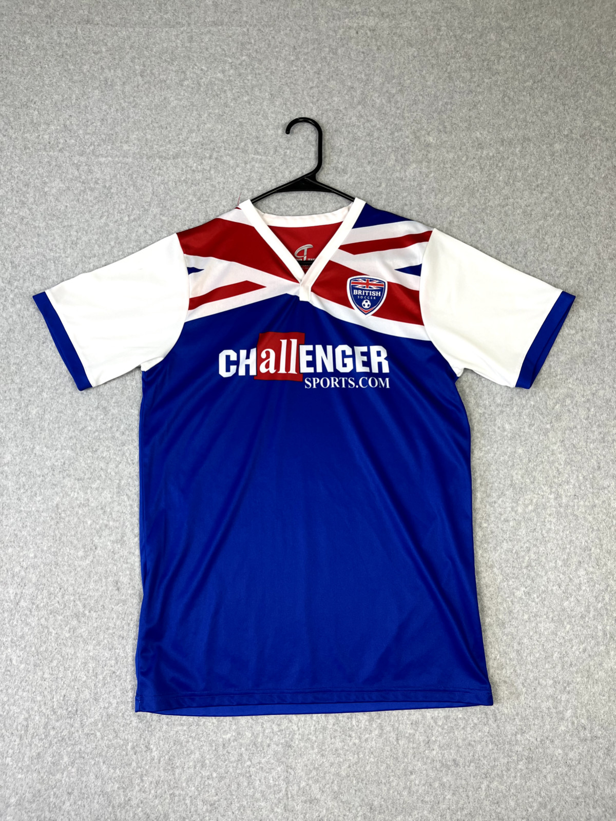 Challenger Teamwear Jersey Mens Small Red White Blue British Soccer Union gallery