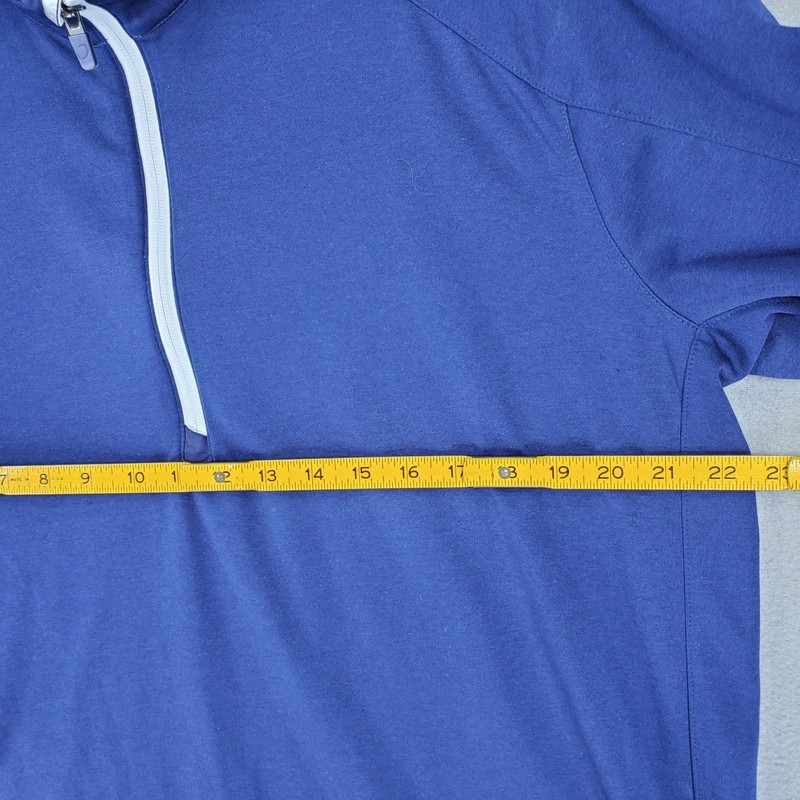 Zero Restriction 1/4 Zip Pullover Men XL Blue Reflective Trim Golf Shirt L1016 gallery