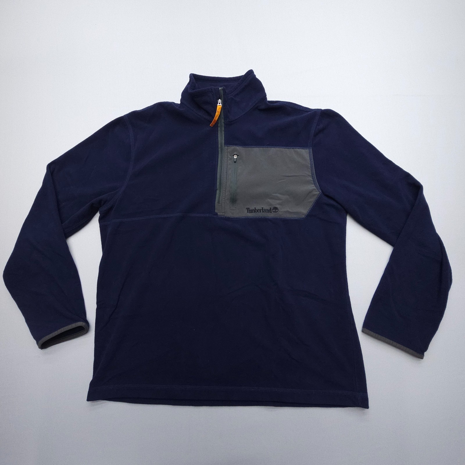 Timberland Half Zip Fleece Jacket Mens Large Dark Blue Hiking Camping Travel gallery