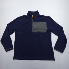 Timberland Half Zip Fleece Jacket Mens Large Dark Blue Hiking Camping Travel
