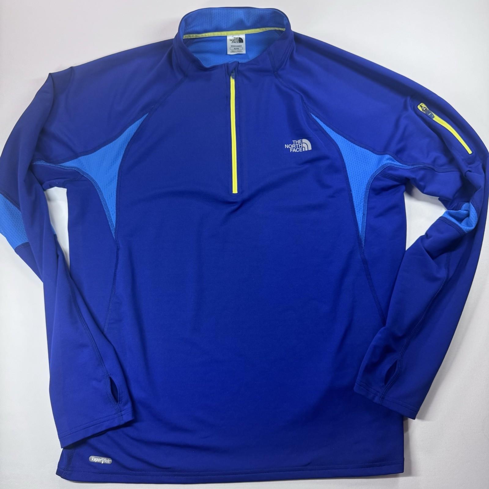 THE NORTH FACE Men’s Impulse 1/4 Zip Royal Blue/Lt Blue/Yellow XL gallery
