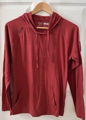 5.11 Tactical Red Hoodie Activewear Pullover Long Sleeve Shirt W/Patch Men Sz M