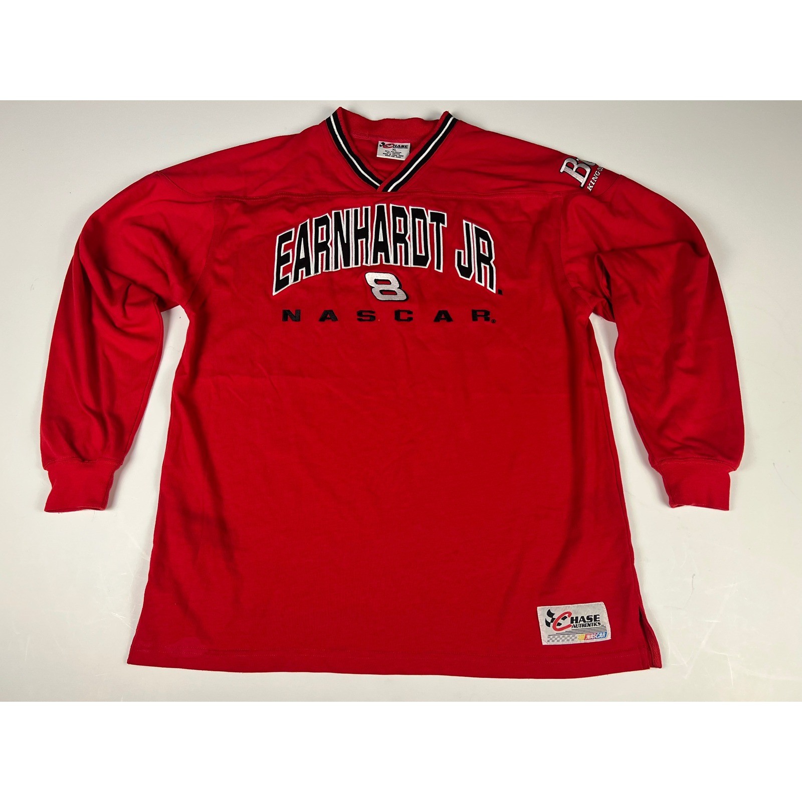 Vintage Earnhardt Jr NASCAR Racing Long Sleeve Red Shirt XL Chase Authentics gallery