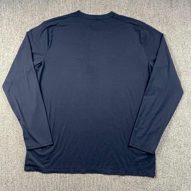 Lululemon Mens XL Fundamental Long Sleeve Henley Shirt Snap Performance Black gallery