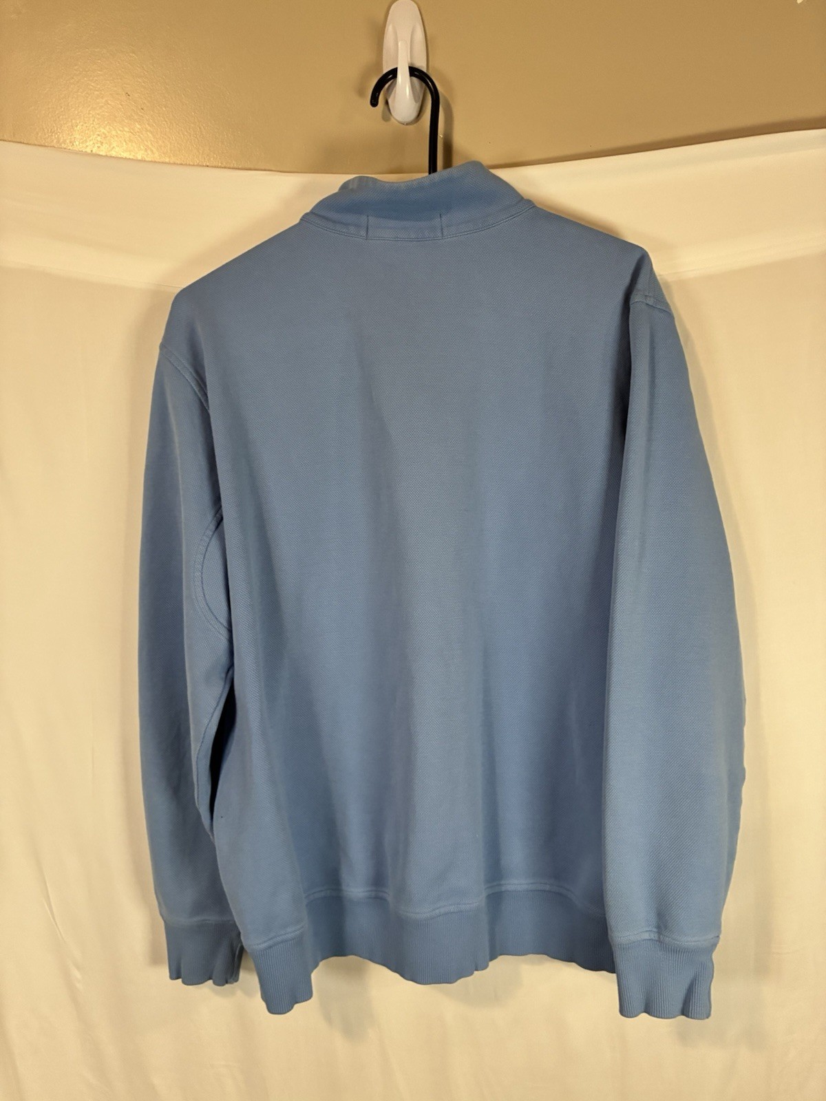Fairway & Greene Pima Cotton Sweater Men's L Golf 1/4 Zip Performance Blue gallery