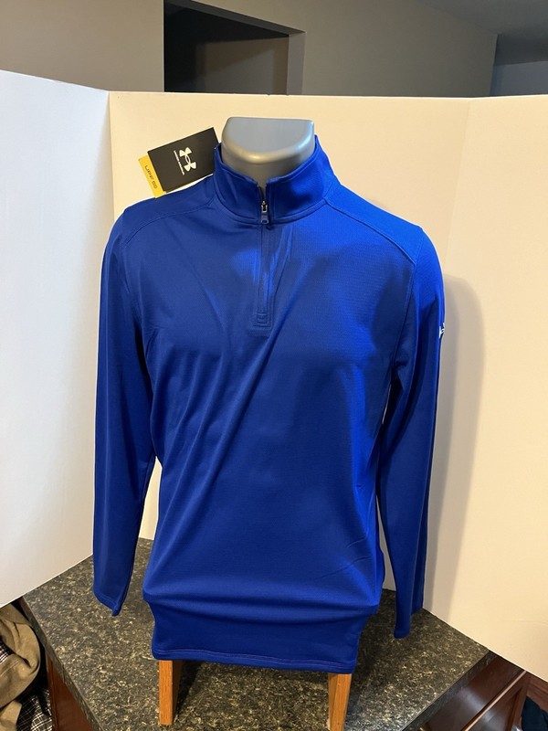 Under Armour Men’s LS 1/4 Zip Pullover Blue Polyester Small - NWT gallery