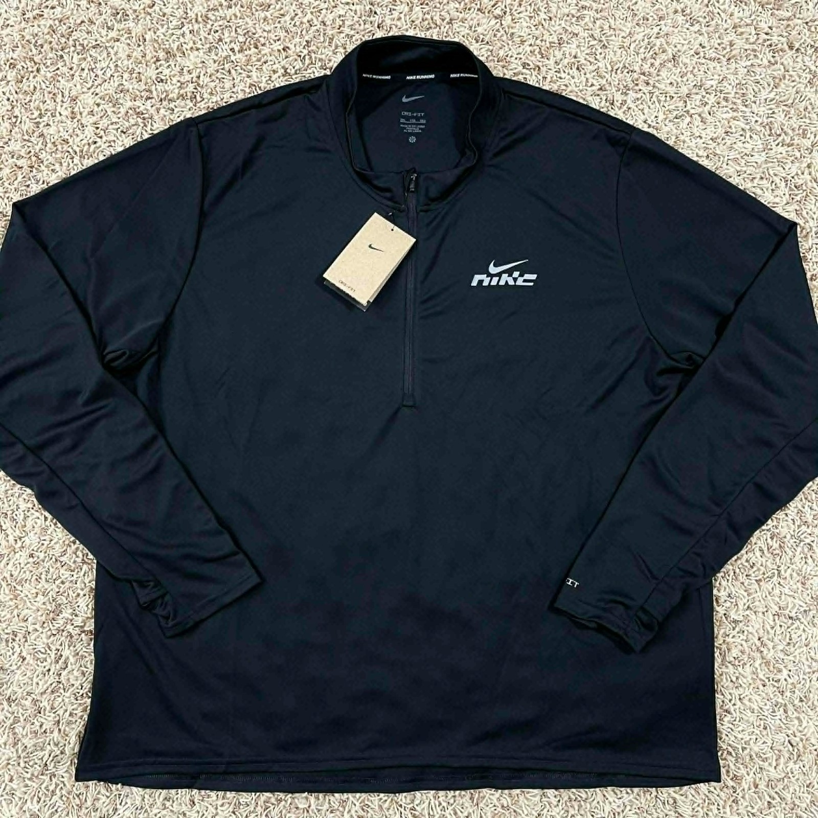 Nike Men's Dri-FIT Pacer Flash 1/2-Zip Running Top IB3772-010, Size XXL (New) gallery