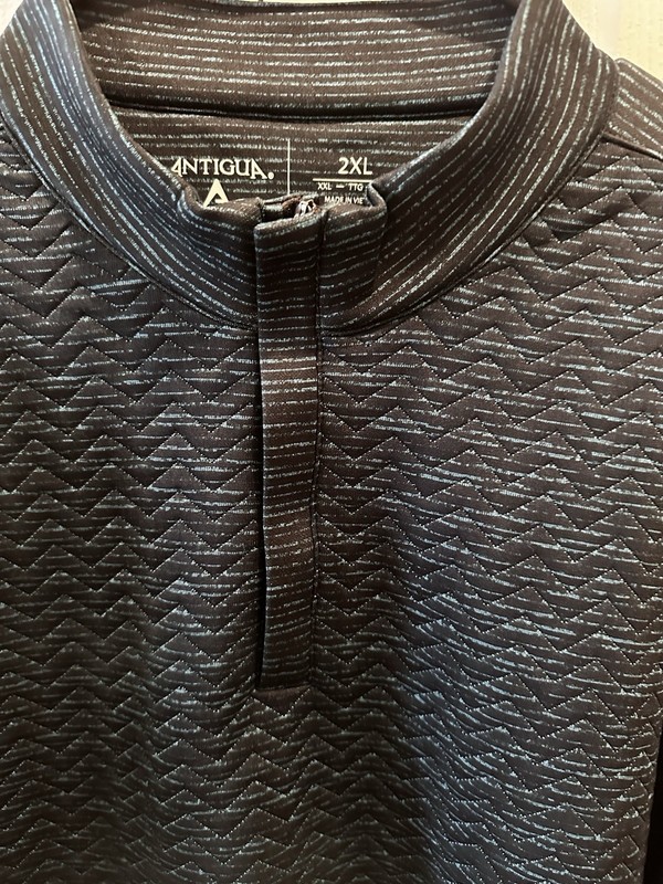 Antigua Mens Quarter Zip Pullover Light Quilted Stitch Pattern XXL NWOT gallery