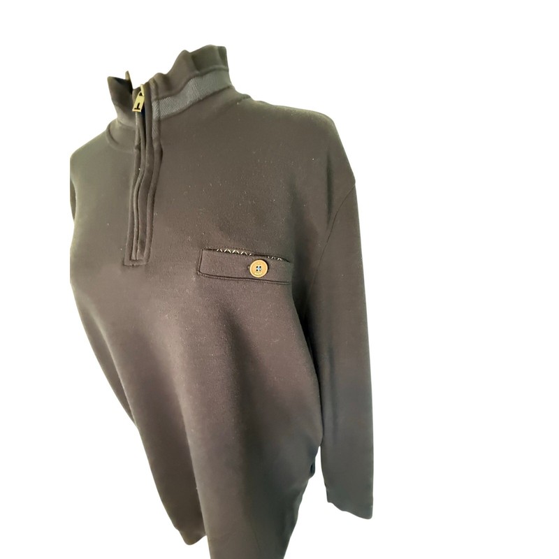 Ted Baker Navy Quarter Zip Pullover Sweater Lightweight Comfort Size Large Smart gallery