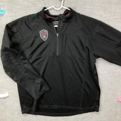 Harley-Davidson MotorClothes Pullover Mens Large Black 1/4 Zip Long Sleeve