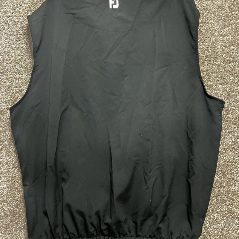 FootJoy Packable Sleeveless 1/4 Placket Wind Rain Shirt LARGE Grayton Beach Open gallery