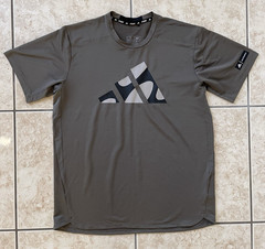 Adidas Studio Marimekko Men’s Short Sleeve Brown Large T-Shirt Training Run Tee
