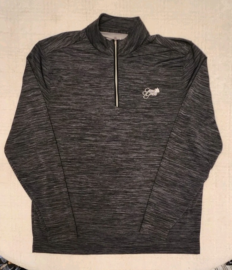JOHNNIE-O Performance 1/4 Zip Pullover Gray Heathered Large Grand Geneva gallery
