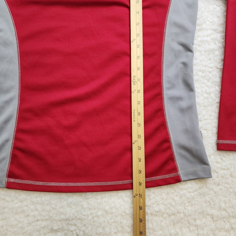 Landway 1/4 Zip Pullover L Red Gray Badgers UW Madison Active Dry Breathable gallery