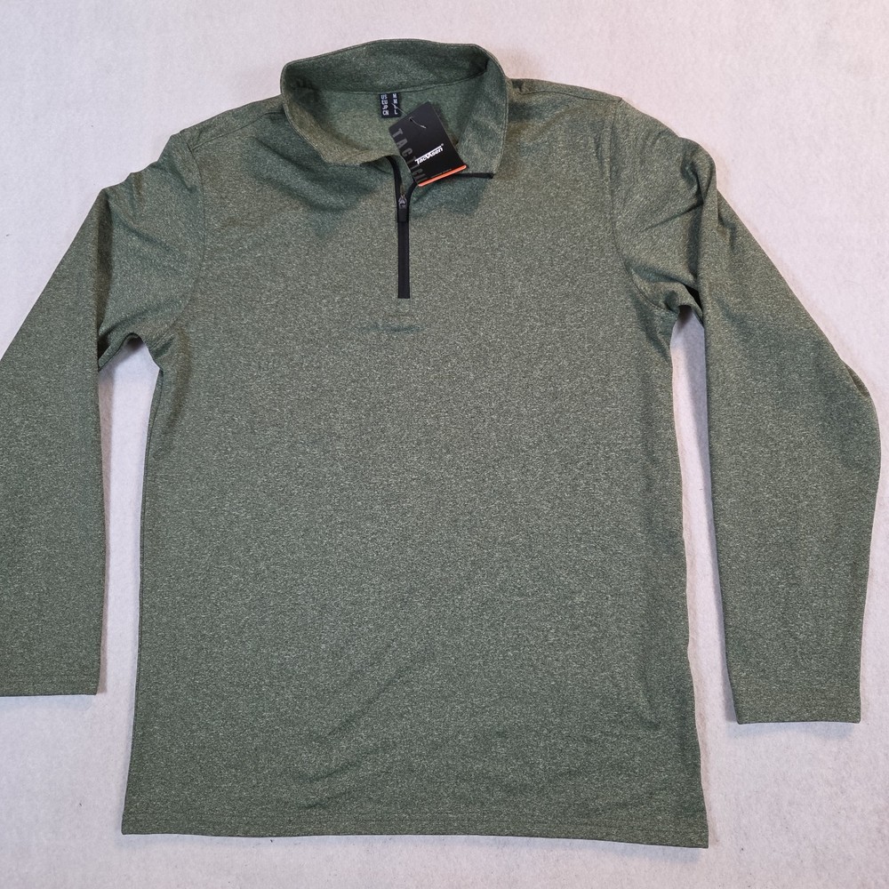 TacVAsen NWT Tactical 1/4 Zip Heather Green Men's M Pullover Mock Neck