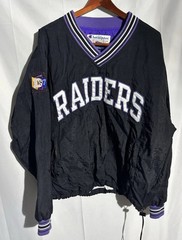Vintage Champion Bloomington D87 Purple Raiders Football Sz L Pullover Jacket