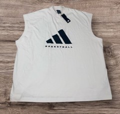 Adidas One CTN Basketball Sleeveless Tee Mens XL Cloud White IA3443 NWT Tank