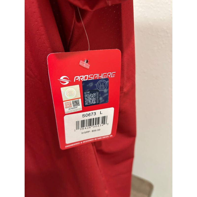 ProSphere Stanford Cardinal Soccer Jersey Davidson 10 Mens Large Red S0673 NWT gallery