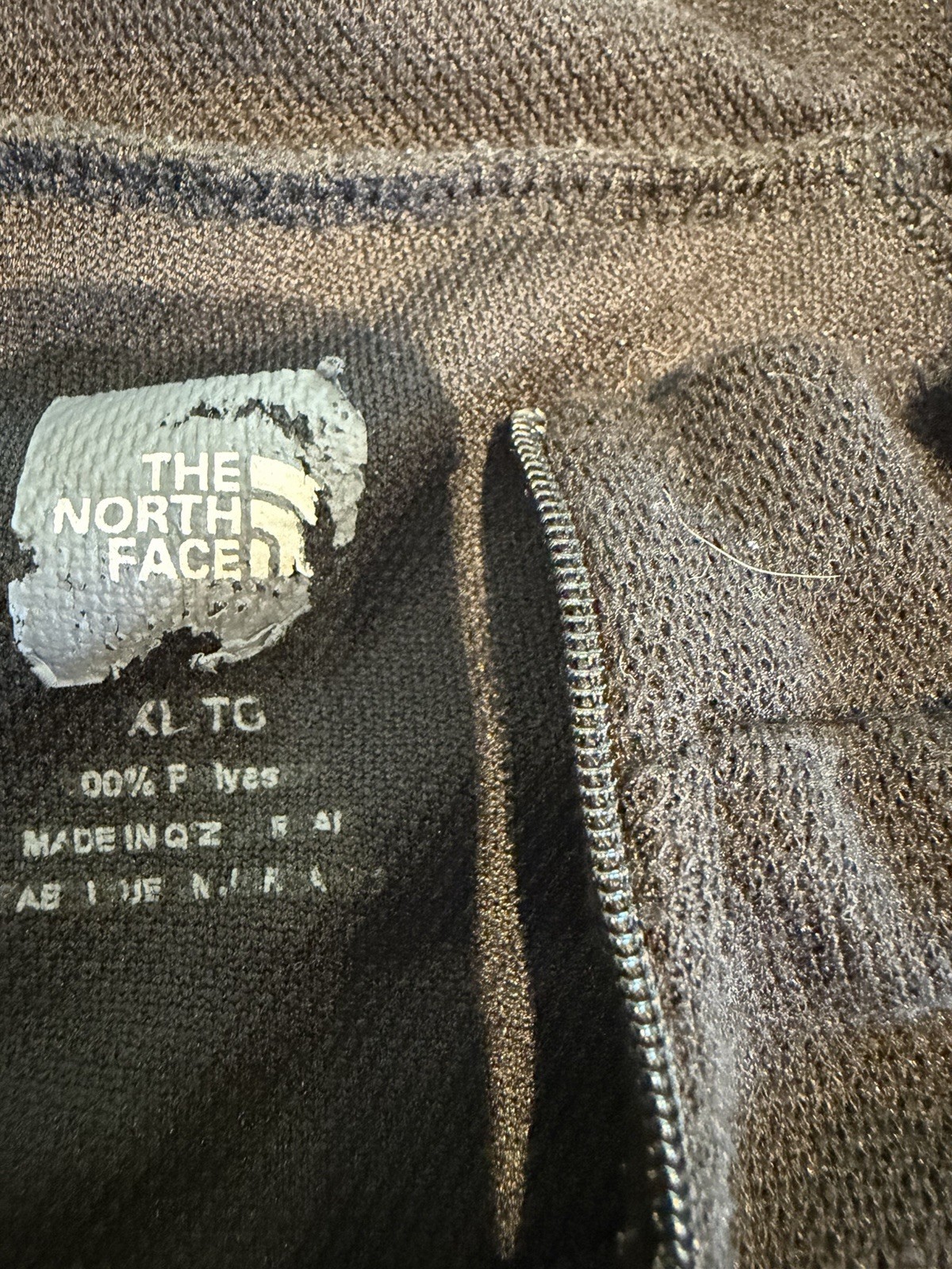 The North Face Quarter Zip Athletic Shirt Black Pocket Running Cycling XL gallery