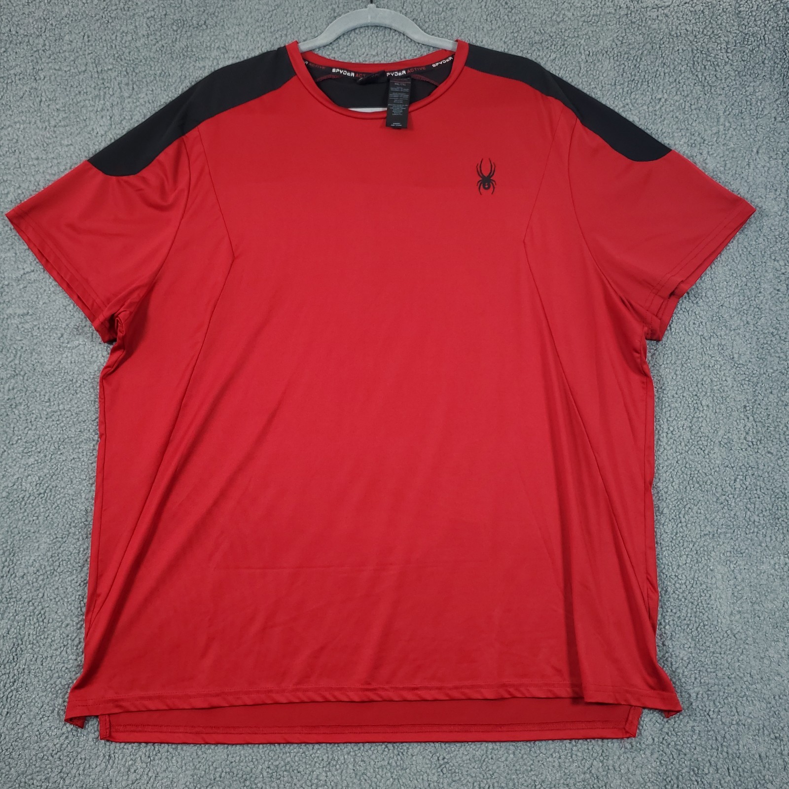 Spyder Active Men's Short-Sleeve 4-way Stretch T-Shirt Red Size XXL Activewear gallery