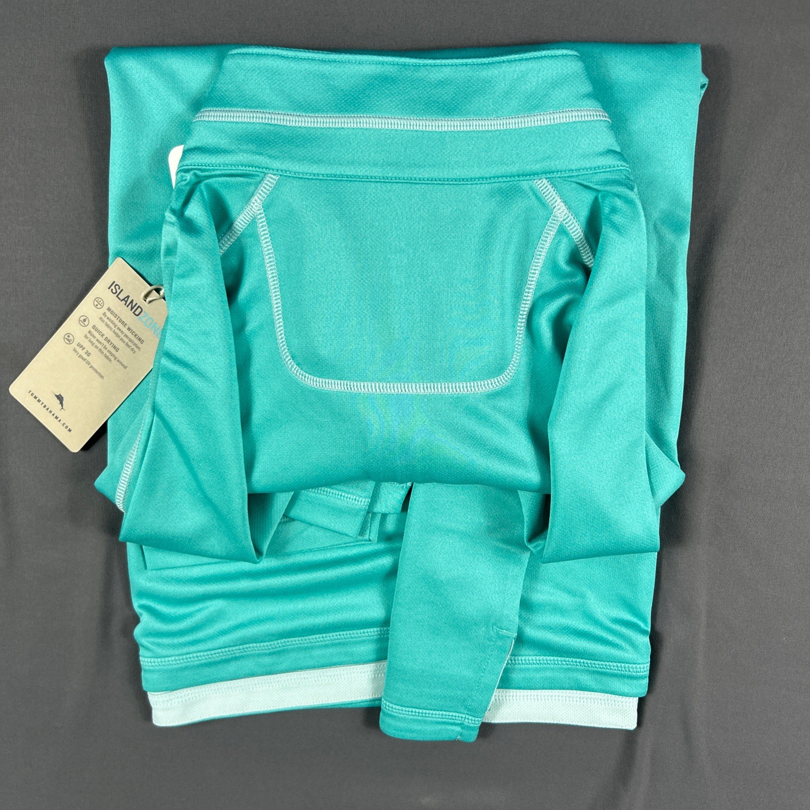 Tommy Bahama Golf Pullover Paradise Isle 1/4 Zip 2XLB Blue Polyester MSRP $128 gallery