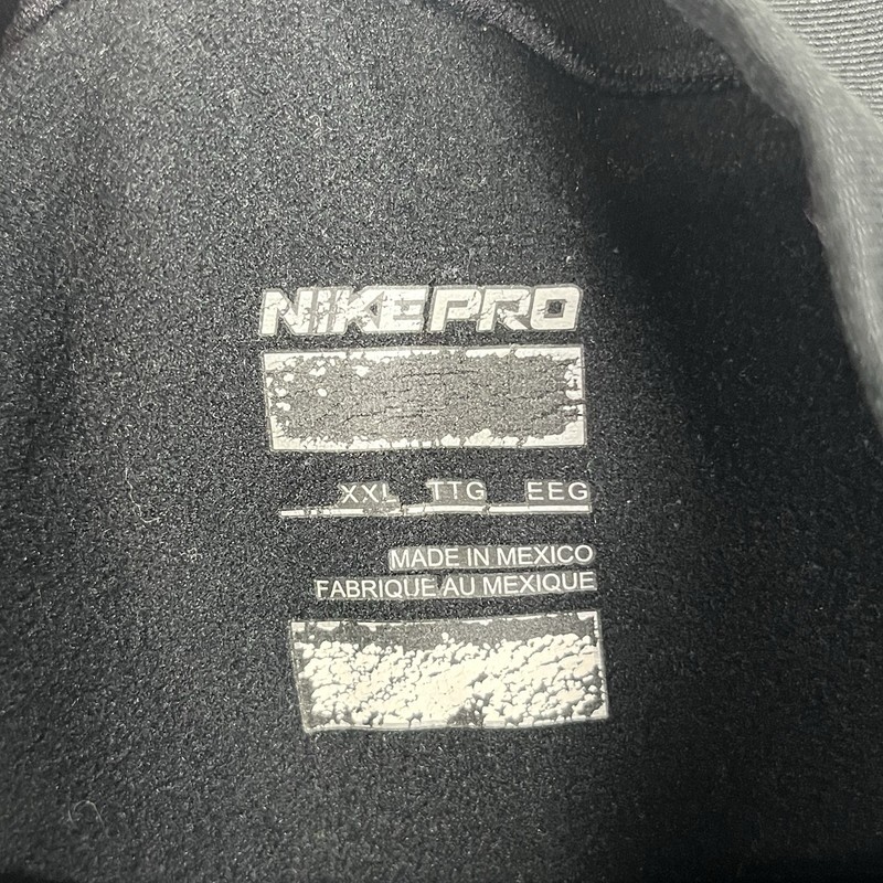 Nike Shirt Mens XXL Black Pro Combat Base Layer Mock Neck Compression Dri Fit gallery