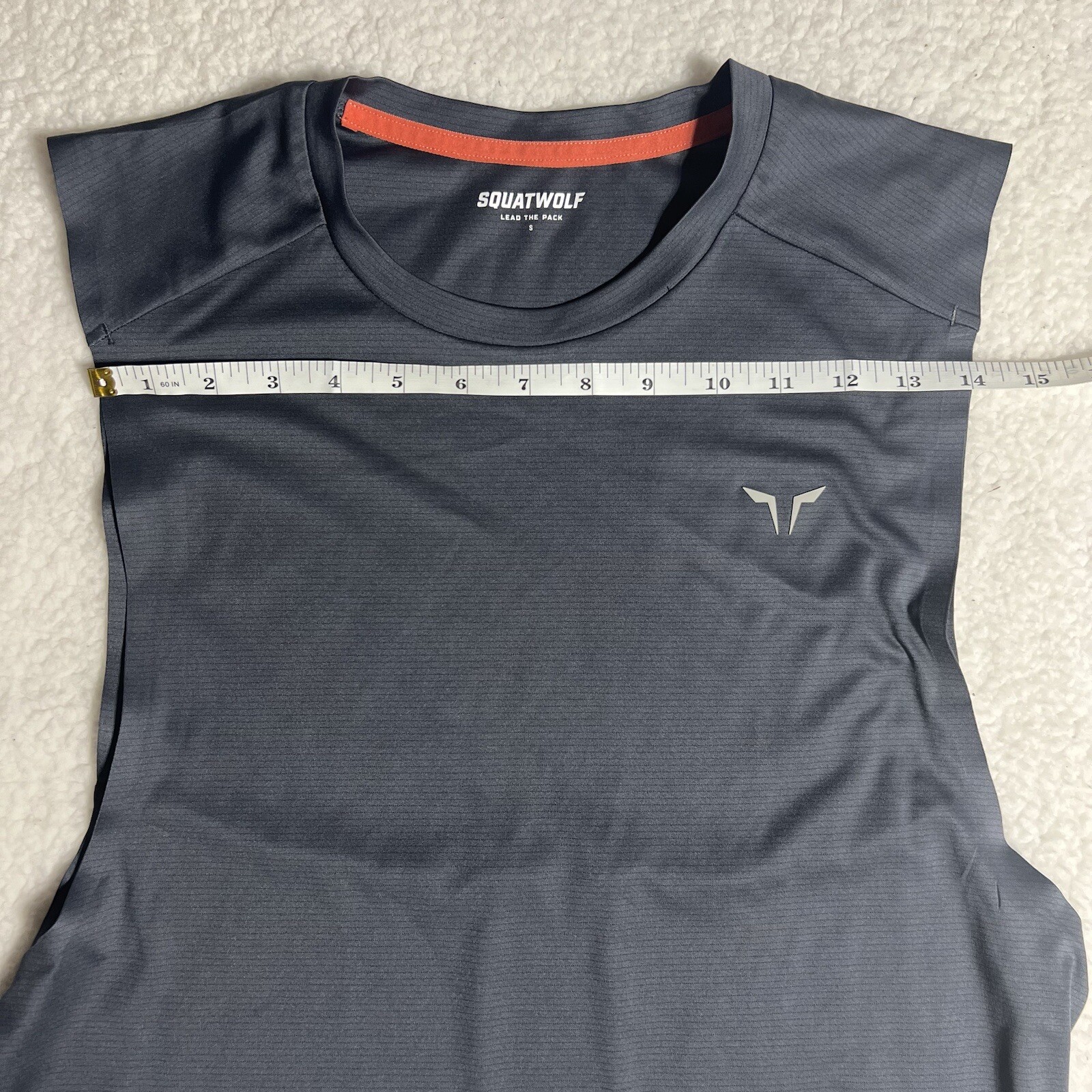 Squat Wolf Size S Men’s Gray Athletic Short Sleeve Jersey T-Shirt Top Small gallery