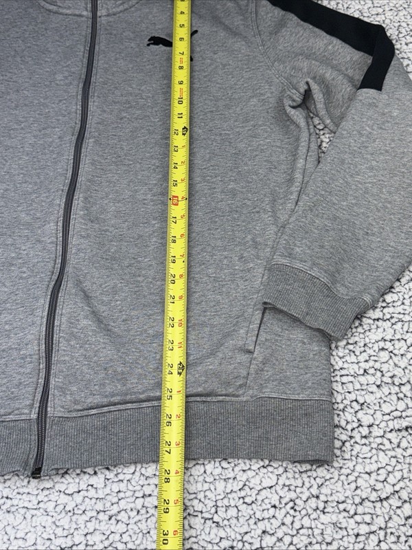 Puma Mens Large Gray Long Sleeve Full Zip Mock Neck Active Casual Top Jacket gallery