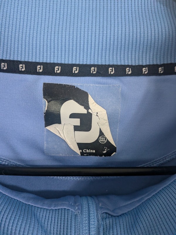 Footjoy Pullover Men's 2XL Blue 1/4 Zip Nylon Stretch Golf Casual gallery