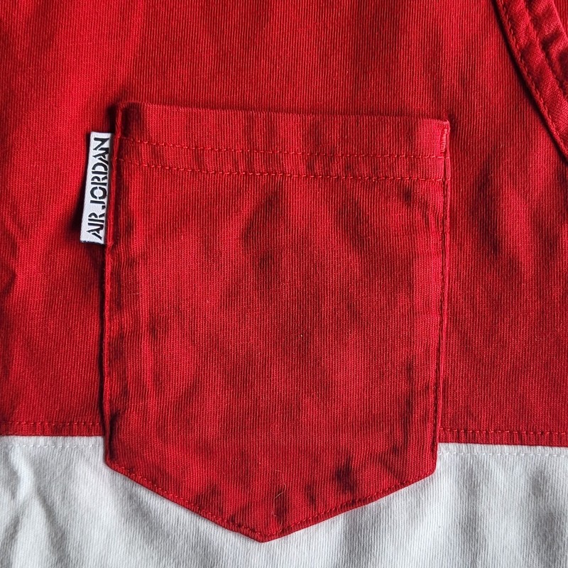 Nike Air Jordan V Flight Colorblock Front Pocket Tank Top Red/White/Black Mens L gallery