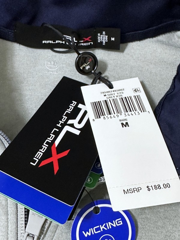 RLX Ralph Lauren Performance Zip Front Jersey Jacket Grey HTR Men’s SZ.M NWT$188 gallery